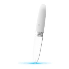   You2toys Liaison - dobíjací tyčový vibrátor LED zo silikónového skla (priesvitný - biely)
