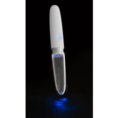   You2toys Liaison - dobíjací tyčový vibrátor LED zo silikónového skla (priesvitný - biely)