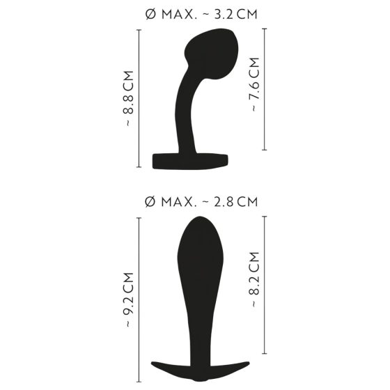 ANOS - kovový análny kolík set - dúhový - 2 kusy