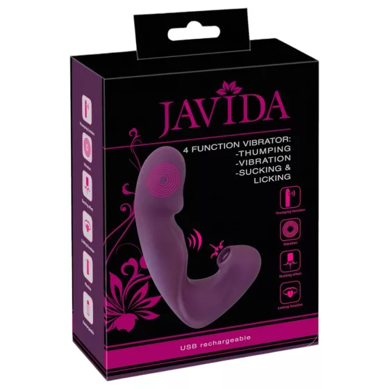 Javida - vibrátor na klitoris 4v1 - fialový