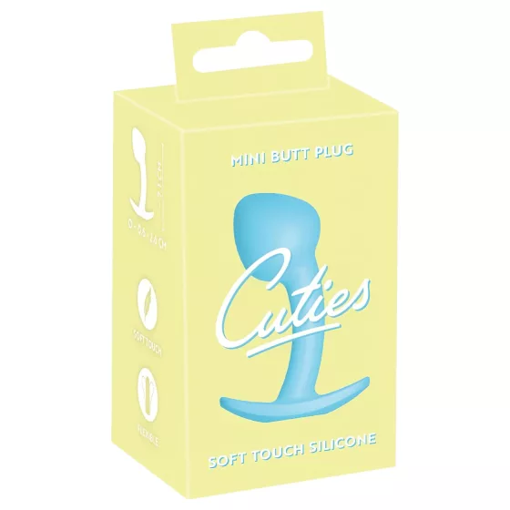 Cuties Mini Butt Plug - silikónový análny kolík (modrý, 2,6 cm)
