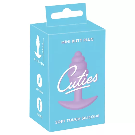 Cuties Mini Butt Plug - silikónový análny kolík (fialový, 2,8 cm)