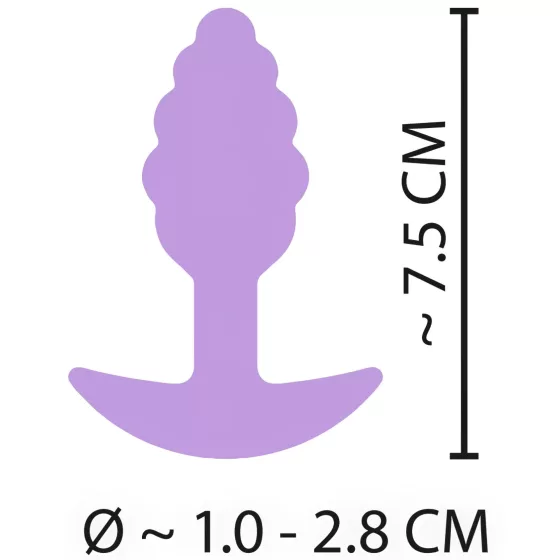 Cuties Mini Butt Plug - silikónový análny kolík (fialový, 2,8 cm)