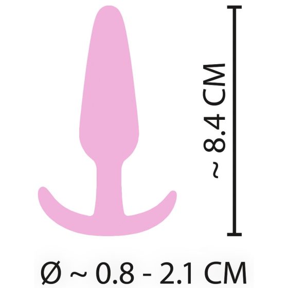 Cuties Mini Butt Plug - silikonové análne dildo - ružové (2,1cm)