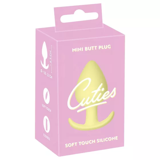Cuties Mini Butt Plug - silikónový análny kolík (žltý, 3,1 cm)