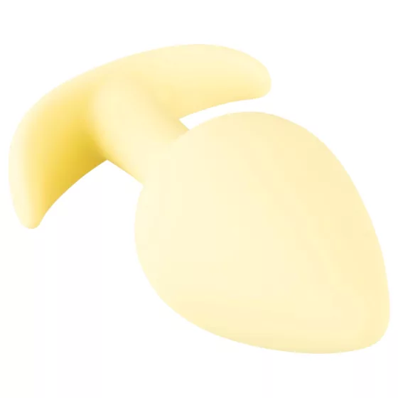 Cuties Mini Butt Plug - silikónový análny kolík (žltý, 3,1 cm)
