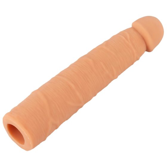Nature Skin - predĺžujúci, hrubší návlek na penis (24 cm)