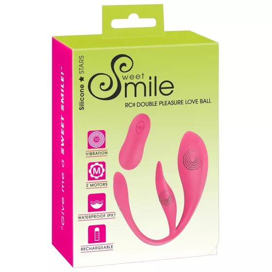 SMILE - vibračné vajíčko na diaľkové ovládanie - akumulátorové - ružové