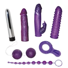 You2Toys - vibrátor set - trblietavý povrch - 7 dielov