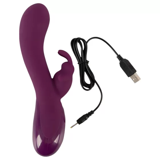 SMILE - vibrátor s tromi motormi a stimuláciou klitorisu - fialový - dobíjací