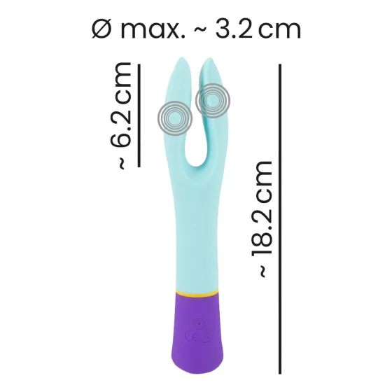 You2Toys - vibrátor pre páry - dobíjací vodotesný 2 motorčeky - farebný