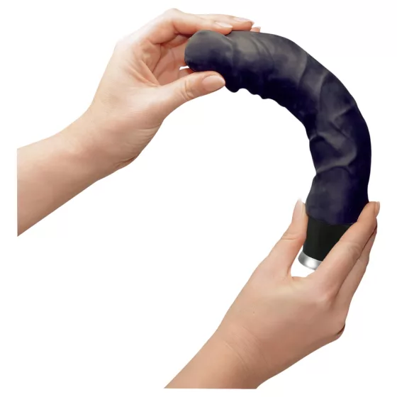 Nature Skin - realistický vibrátor (čierny, 22 cm)
