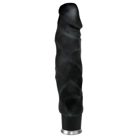 Nature Skin - realistický vibrátor (čierny, 22 cm)