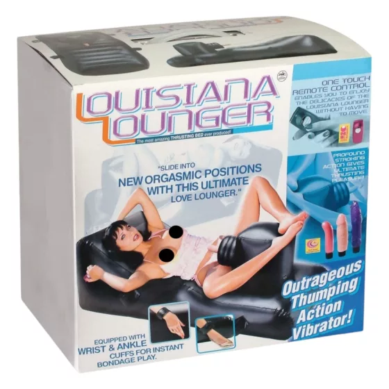 Louisiana Lounger - sex stroj s vibrátorom - čierny
