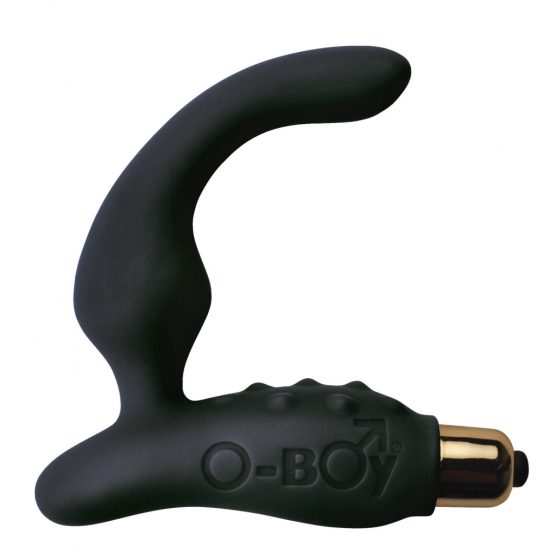 O Boy 7 - úzky silikónový vibrátor prostaty - čierny (7 rytmov)