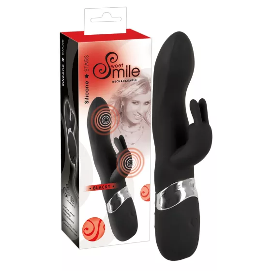 SMILE Blacky - vibrátor s 2 motormi - USB nabíjanie - čierny