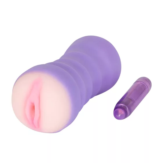 You2Toys - realistická vagína s vibráciou - prírodná/fialová