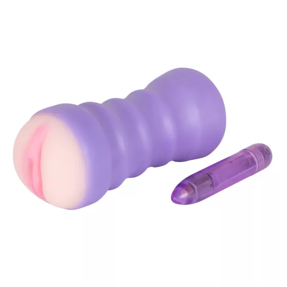 You2Toys - realistická vagína s vibráciou - prírodná/fialová