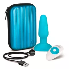   b-Vibe - análny vibrátor s rotujúcimi guličkami - dobíjací - tyrkysový