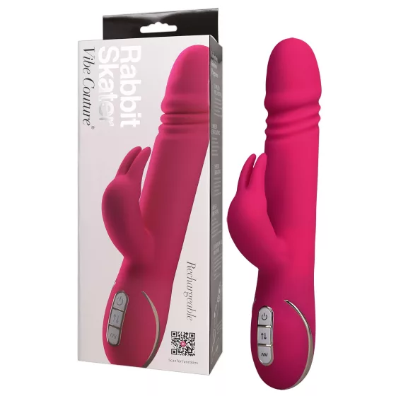 Vibe Couture - vibrátor králik s lökacou funkciou - silikón ružový