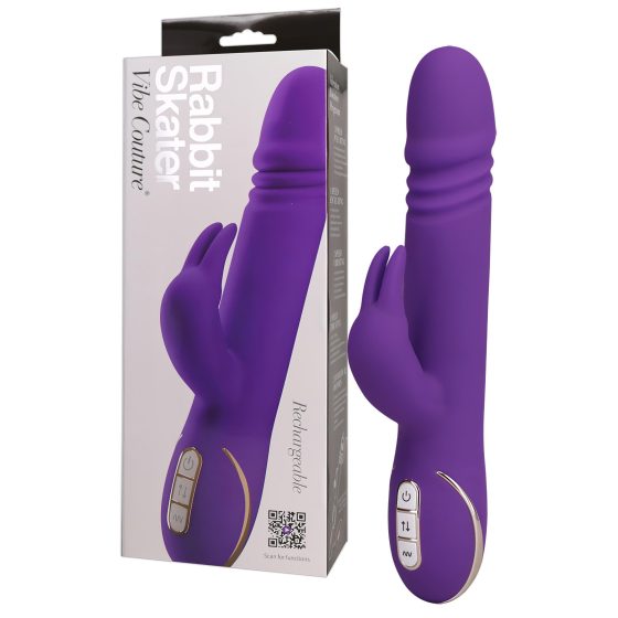 Vibe Couture Rabbit Skater - Králičí, tlačiaci vibrátor (fialový)
