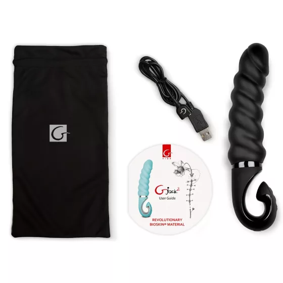 Gvibe - vibrátor pre bod G - nabíjateľný, vodotesný silikón - čierny