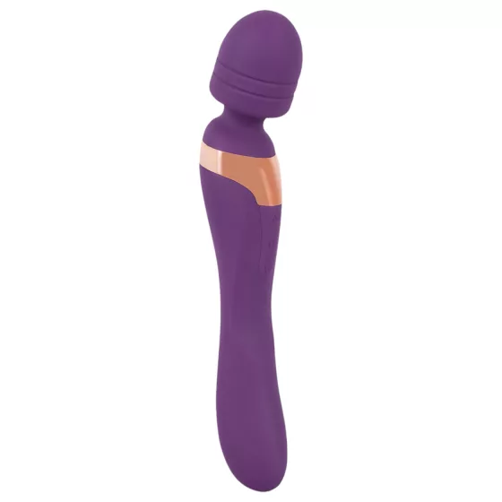 Javida Double - vibrátor s masážou - fialový