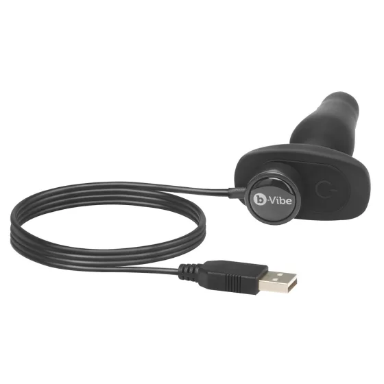 b-Vibe Novice - análny vibrátor pre začiatočníkov - čierny