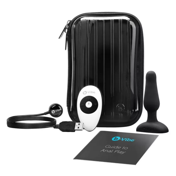 b-Vibe Novice - análny vibrátor pre začiatočníkov - čierny