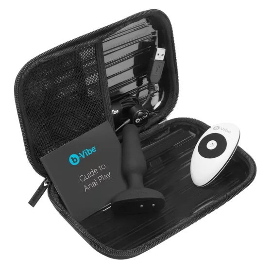 b-Vibe Novice - análny vibrátor pre začiatočníkov - čierny
