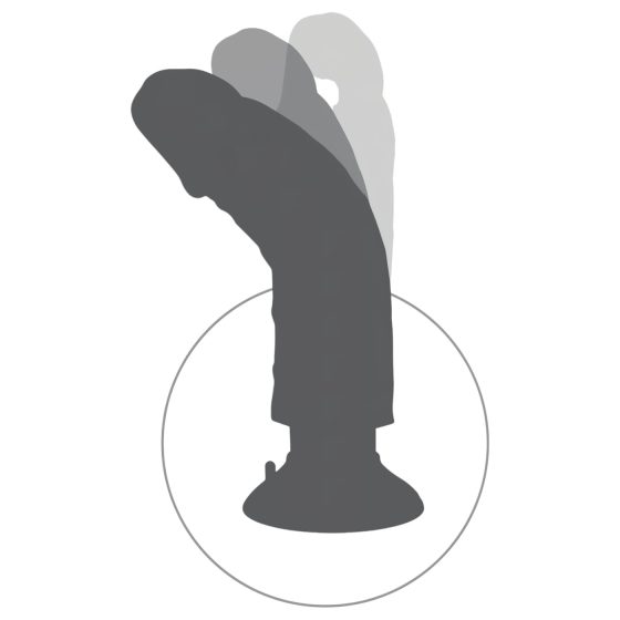 King Cock 7 prísavný vibrátor (18 cm) - prírodný