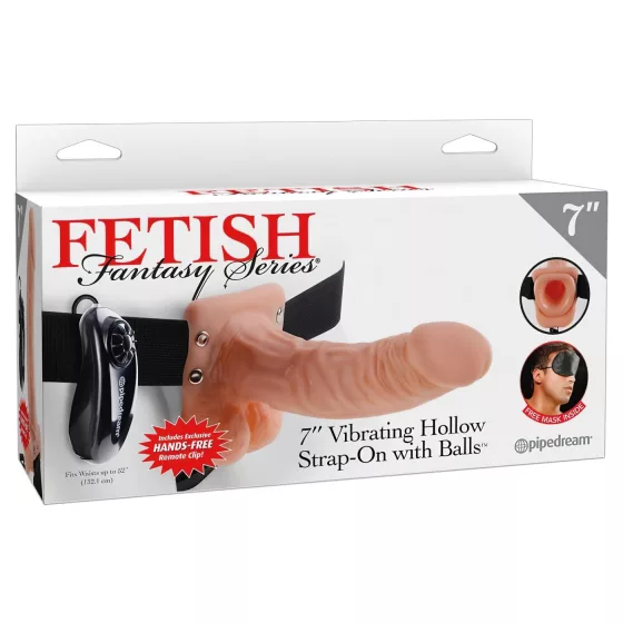 Fetish - pripínací vibrátor - realistický tvar - telová farba