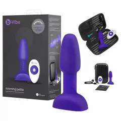   b-Vibe Rimming - rotačný anál vibrátor s perličkami (fialový)