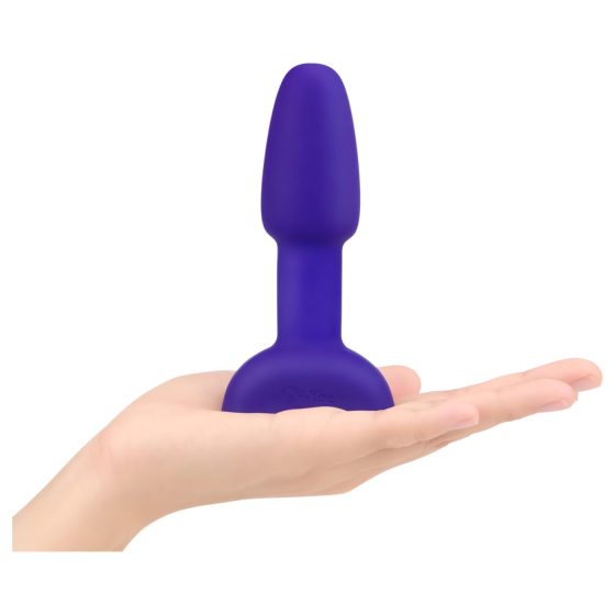 b-Vibe Rimming - Rotujúci análny vibrátor s perličkami (fialový)