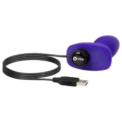   b-Vibe Rimming - rotačný anál vibrátor s perličkami (fialový)