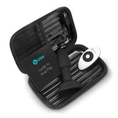   b-Vibe Rimming - análny vibrátor s rotujúcimi guličkami - čierny