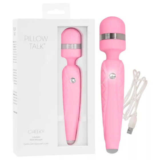 Pillow Talk Cheeky Wand - akumulátorový masážny vibrátor (ružový)