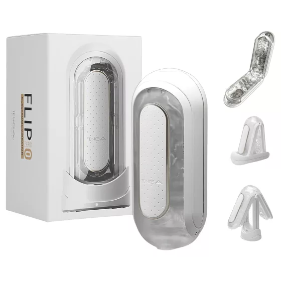 TENGA Flip Zero - vibračný masturbátor - biely