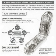 TENGA Flip Zero - vibračný masturbátor (biely)