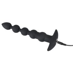   Black Velvets Rechargeable Beads - nabíjací análny vibrátor s 5 guličkami (čierny)