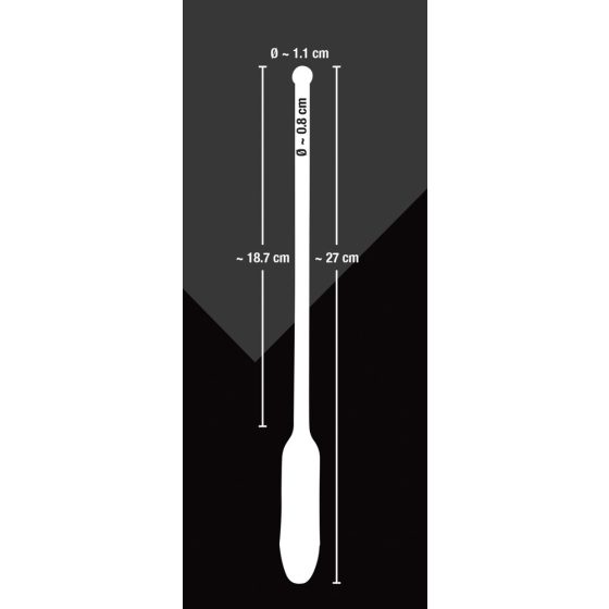 You2Toys - DILATOR - dlhý silikónový vibrátor na močovú trubicu - čierny (8 - 11 mm)