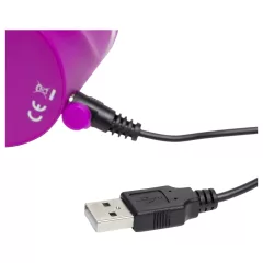   Happyrabbit Curve - vibrátor s dráždičom klitorisu - vodeodolný - fialový