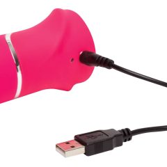   Happyrabbit Thrusting - nabíjací vibrátor s posuvom a ramienkom na klitoris (ružový)
