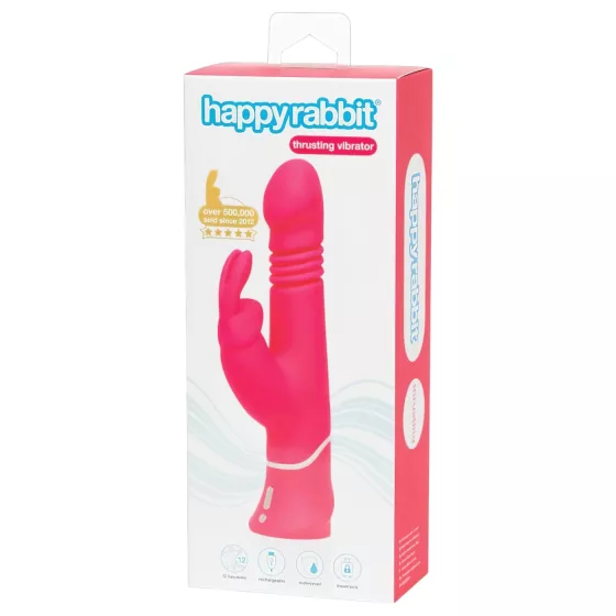 Happyrabbit Thrusting - vibračný masturbátor s pohyblivým klitoris stimulátorom