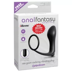   Pipedream - Analfantasy - análny prstový vibrátor s erekčným krúžkom (čierny)