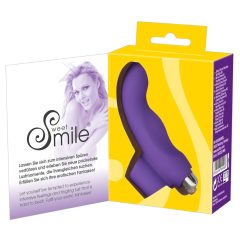   SMILE Finger - vlnitý silikónový prstový vibrátor (fialový)