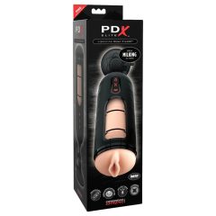 PDX Elite - masturbátor na penis s vibráciou - čierny