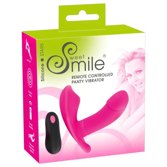 SMILE Nohavičky - nabíjateľný, rádiom ovládateľný vibrátor (ružový)