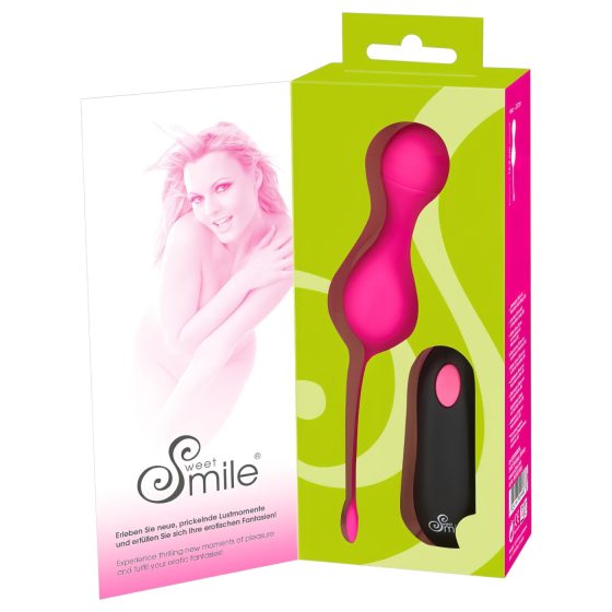 SMILE Love Balls - akumulátorové, rádiové vibračné vajíčko (ružové)