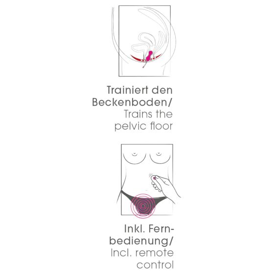 SMILE - vibračné vajíčko s diaľkovým ovládaním - nabíjateľné - ružové